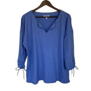 T by Talbots Periwinkle 3/4 Sleeve Pullover Top - XL